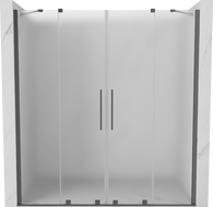 Mexen Velar Duo ușă de duș glisantă 180 cm, înghețată, gun metal - 871-180-000-32-95