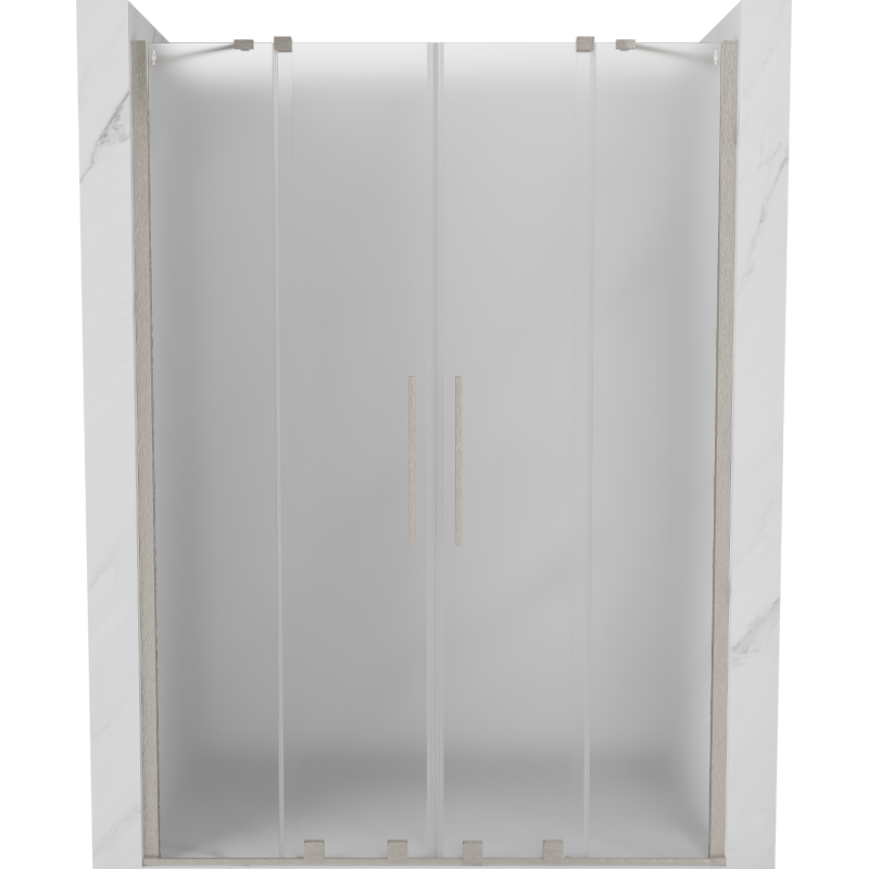 Mexen Velar Duo uși de duș glisante 140 cm, mat, nichel periat - 871-140-000-32-97