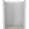 Mexen Velar Duo uși de duș glisante 140 cm, mat, nichel periat - 871-140-000-32-97