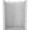 Mexen Velar Duo uși de duș glisante 140 cm, sticlă mată, nichel periat - 871-140-000-32-97