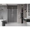 Mexen Velar Duo toló zuhanyajtó 160 cm, zúzmara, kefélt nikkel - 871-160-000-32-97
