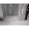 Mexen Velar Duo toló zuhanyajtó 160 cm, zúzmara, kefélt nikkel - 871-160-000-32-97