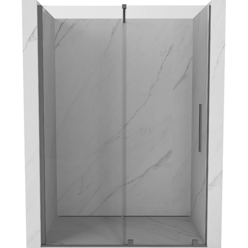 Mexen Velar uși de duș glisante 150 cm, transparente, metal gri - 871-150-000-01-95