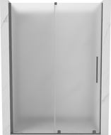 Mexen Velar uși de duș glisante 130 cm, geam satin, gun metal - 871-130-000-31-95
