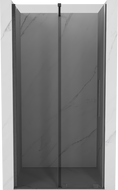 Mexen Velar 90 cm-es tolózuhanyajtó, grafit, gun gray szálcsiszolt - 871-090-000-41-66
