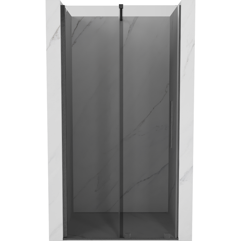 Mexen Velar uși de duș glisante 120 cm, grafit, gri armă periat - 871-120-000-41-66