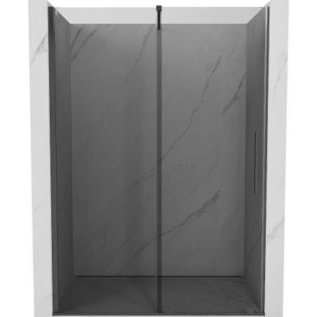 Mexen Velar toló zuhanyajtó 140 cm, grafit, szálcsiszolt gun gray - 871-140-000-41-66