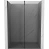 Mexen Velar toló zuhanyajtó 140 cm, grafit, szálcsiszolt gun gray - 871-140-000-41-66