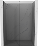 Mexen Velar uși de duș glisante 140 cm, grafit, gri metalic periat - 871-140-000-41-66