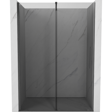 Mexen Velar uși de duș glisante 150 cm, grafit, gri pistol periat - 871-150-000-41-66
