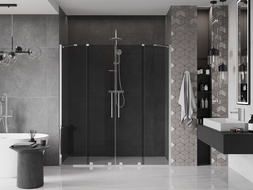 Uși de duș glisante Mexen Velar Duo 180 cm, grafit, crom - 871-180-000-42-01
