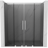 Mexen Velar Duo 200 cm-es tolóajtós zuhanyajtó, grafit, fehér - 871-200-000-42-20