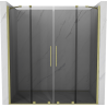 Mexen Velar Duo uși de duș glisante 200 cm, grafit, finisaj auriu periat - 871-200-000-42-55