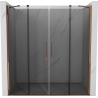 Mexen Velar Duo tolóajtós zuhanyajtó 170 cm, grafit, rózsaarany - 871-170-000-42-60