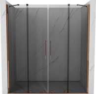 Mexen Velar Duo tolóajtós zuhanyajtó 170 cm, grafit, rózsaarany - 871-170-000-42-60