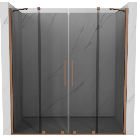 Mexen Velar Duo uși de duș culisante 170 cm, grafit, cupru periat - 871-170-000-42-65