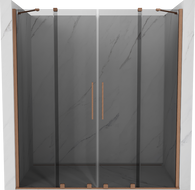 Mexen Velar Duo uși de duș culisante 170 cm, grafit, cupru periat - 871-170-000-42-65