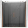 Mexen Velar Duo tolózuhany ajtó 180 cm, grafit, csiszolt réz - 871-180-000-42-65