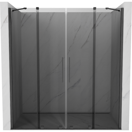 Mexen Velar Duo uși de duș glisante 170 cm, grafit, gun gray periat - 871-170-000-42-66