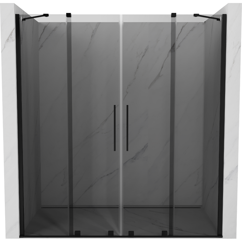 Mexen Velar Duo uși de duș glisante 180 cm, grafit, negru - 871-180-000-42-70