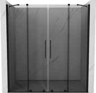 Mexen Velar Duo uși de duș glisante 180 cm, grafit, negre - 871-180-000-42-70