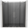 Mexen Velar Duo tolóajtós zuhanyajtó 180 cm, grafit, csiszolt nikkel - 871-180-000-42-97