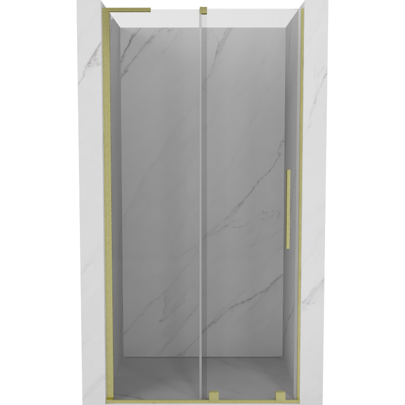 Mexen Velar L uși de duș glisante 100 cm, transparent, aurii periate - 871-100-003-01-55