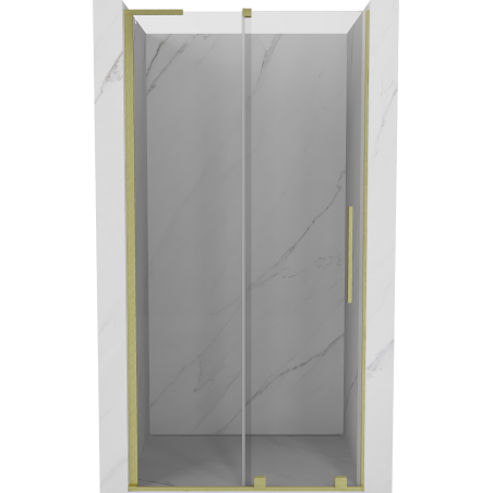 Mexen Velar L uși de duș glisante 100 cm, transparent, aurii periate - 871-100-003-01-55