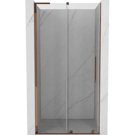 Mexen Velar L 120 cm uși de duș glisante, transparent, aur roz - 871-120-003-01-60