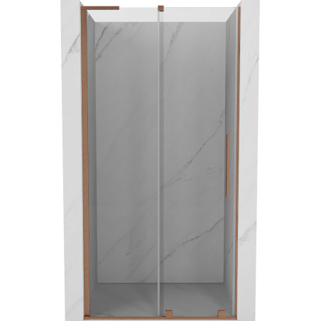 Mexen Velar L uși de duș glisante 90 cm, transparent, cupru periat - 871-090-003-01-65