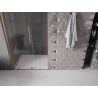 Mexen Velar L tolóajtó zuhanykabin 110 cm, átlátszó, szálcsiszolt réz - 871-110-003-01-65