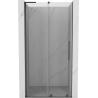 Mexen Velar L 90 cm-es, átlátszó, szálcsiszolt gun gray tolóajtós zuhanykabin - 871-090-003-01-66