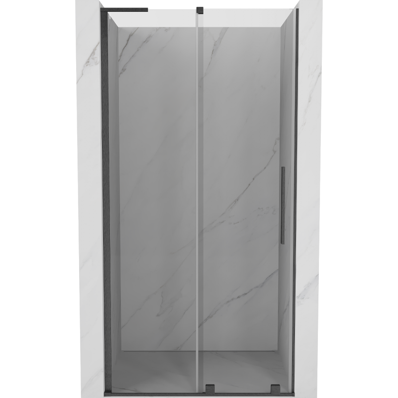 Mexen Velar L uși de duș glisante 100 cm, transparente, gun gray periat - 871-100-003-01-66