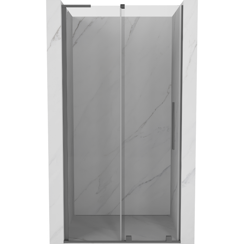 Mexen Velar L uși de duș glisante 90 cm, transparent, metal pistol - 871-090-003-01-95