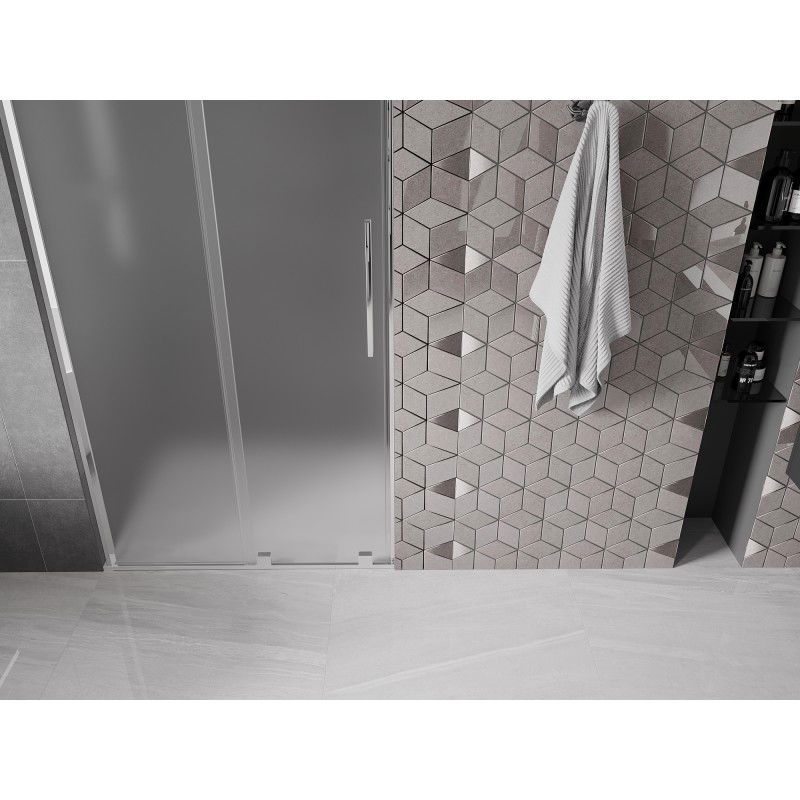 Mexen Velar L uși de duș glisante 110 cm, înghețat, crom - 871-110-003-31-01