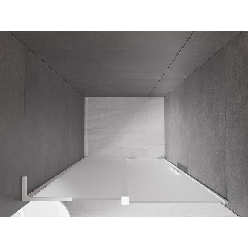 Mexen Velar L uși de duș glisante 120 cm, mat, alb - 871-120-003-31-20