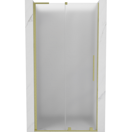 Mexen Velar L uși de duș glisante 90 cm, mat, auriu periat - 871-090-003-31-55