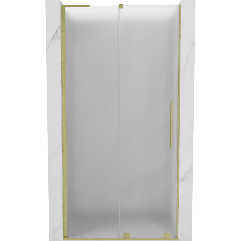 Mexen Velar L ușă de duș glisantă 110 cm, mată, aurie periată - 871-110-003-31-55