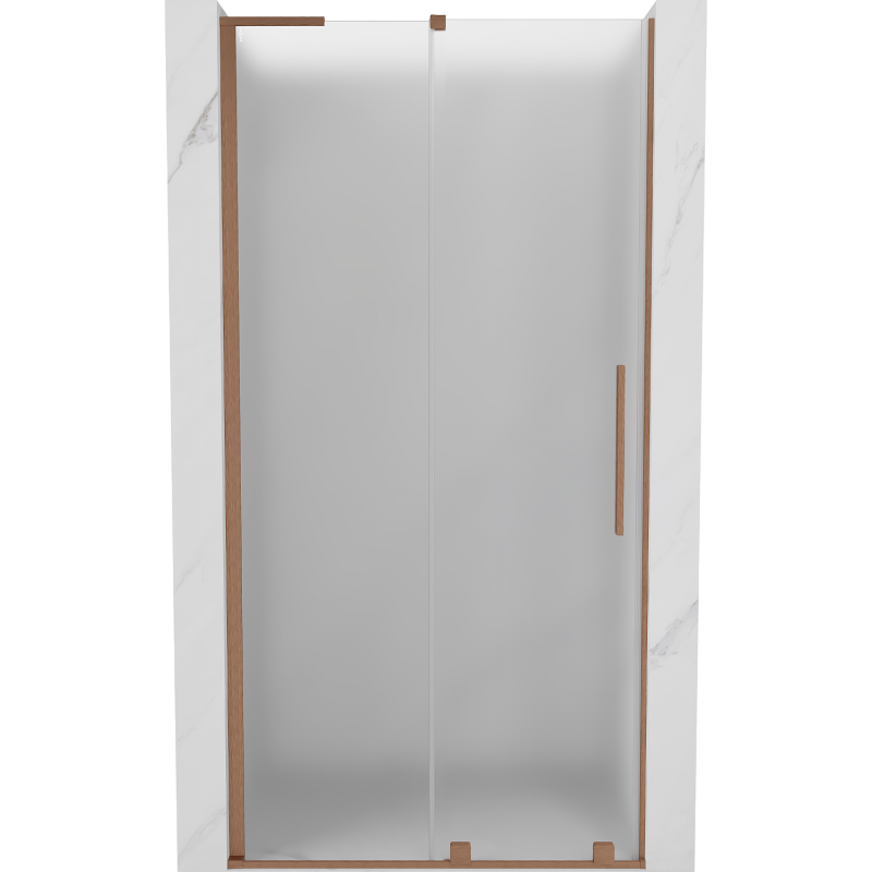 Mexen Velar L uși de duș glisante 90 cm, gheață, cupru periat - 871-090-003-31-65