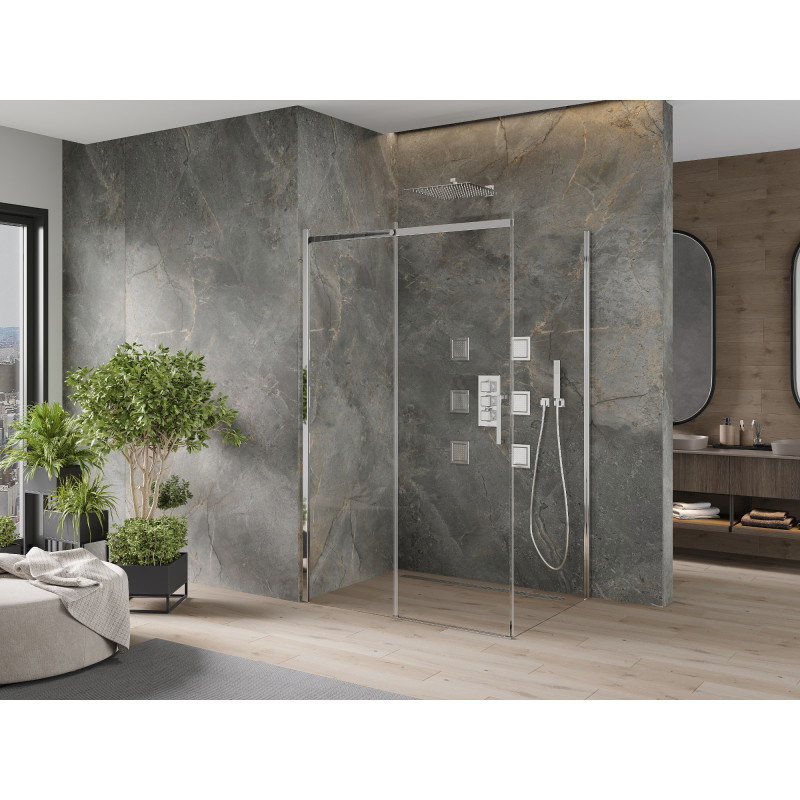 Mexen Omega cabină de duș glisantă 120 x 80 cm, transparentă, crom - 825-120-080-01-00