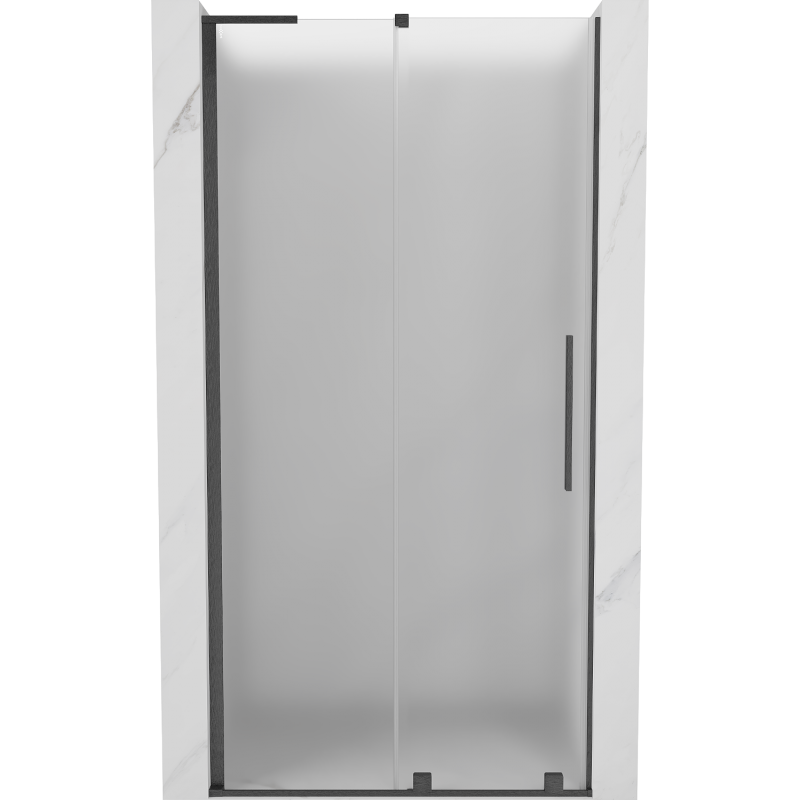 Mexen Velar L tolóajtós zuhanyajtó 100 cm, matt, kefés gun gray - 871-100-003-31-66