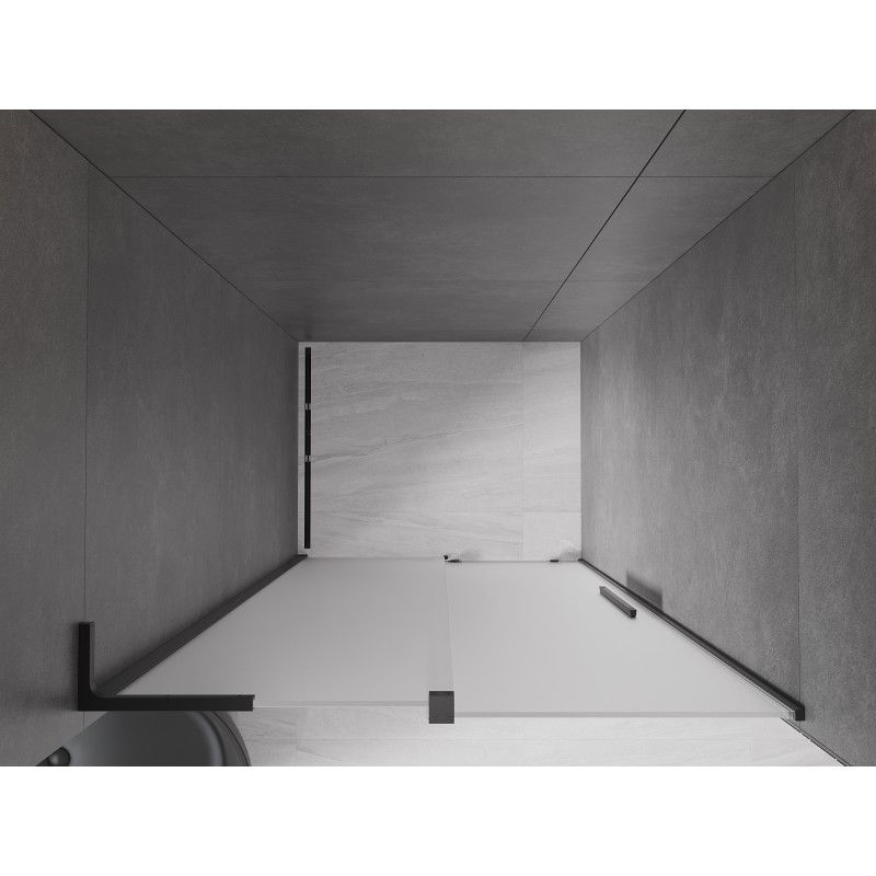 Mexen Velar L toló zuhanyajtó 110 cm, homályos, fekete - 871-110-003-31-70