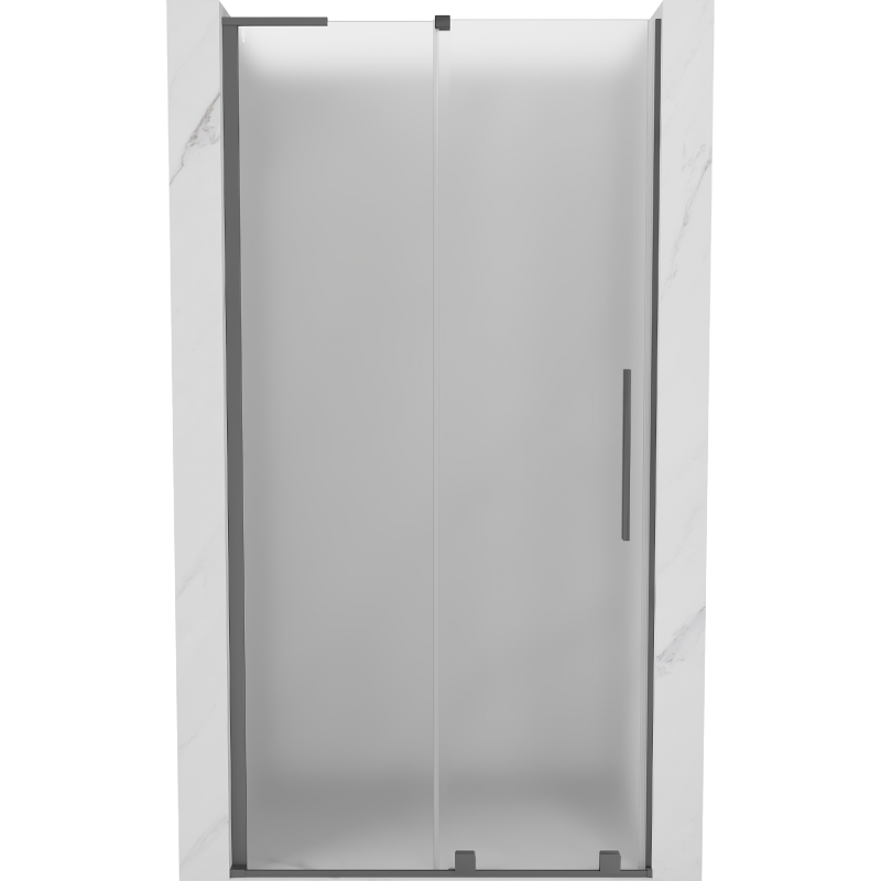 Mexen Velar L tolóajtós zuhanyajtó 110 cm, dér, gun metal - 871-110-003-31-95