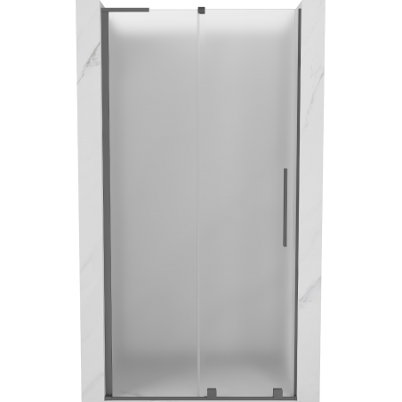 Mexen Velar L uși de duș glisante 110 cm, înghețare, metal pistol - 871-110-003-31-95