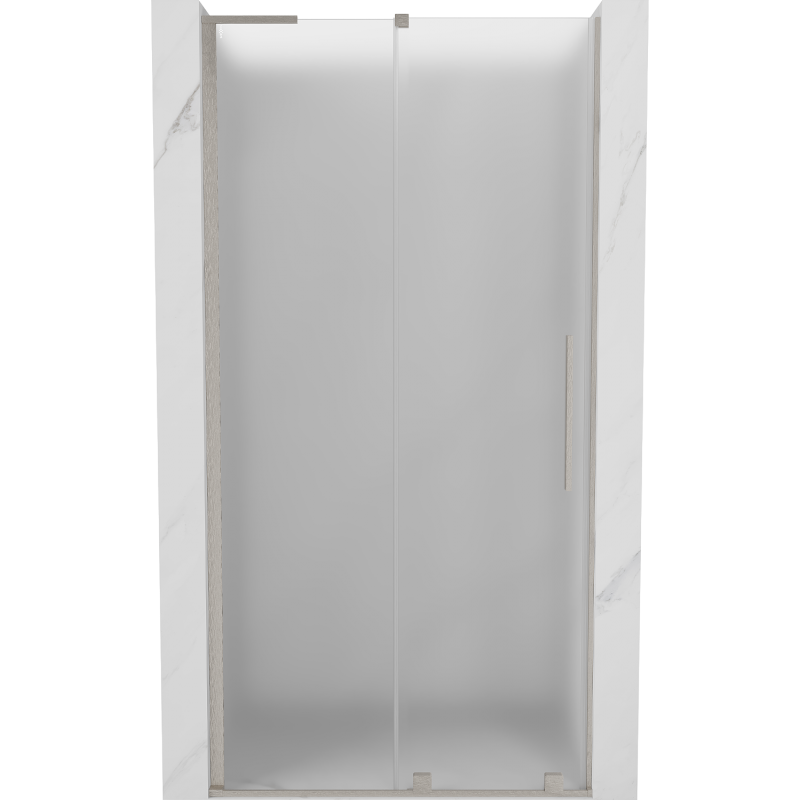 Mexen Velar L uși de duș glisante 90 cm, înghețat, nichel periat - 871-090-003-31-97