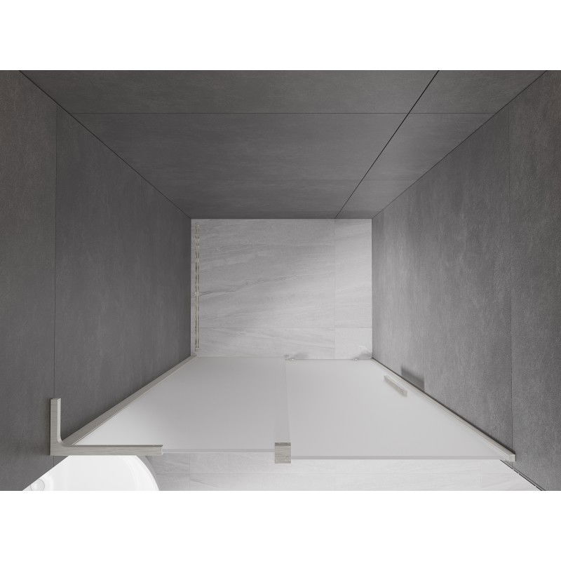 Mexen Velar L uși de duș glisante 90 cm, satin, nichel periat - 871-090-003-31-97