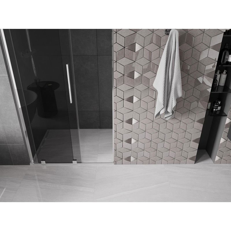 Mexen Velar L uși de duș glisante 90 cm, grafit, crom - 871-090-003-41-01