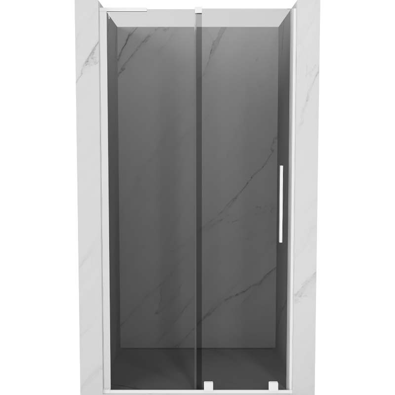 Mexen Velar L uși de duș glisante 110 cm, grafit, alb - 871-110-003-41-20