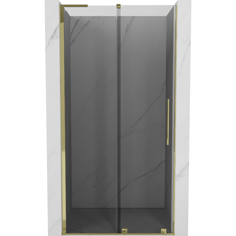 Mexen Velar L uși de duș glisante 120 cm, grafit, aurii - 871-120-003-41-50