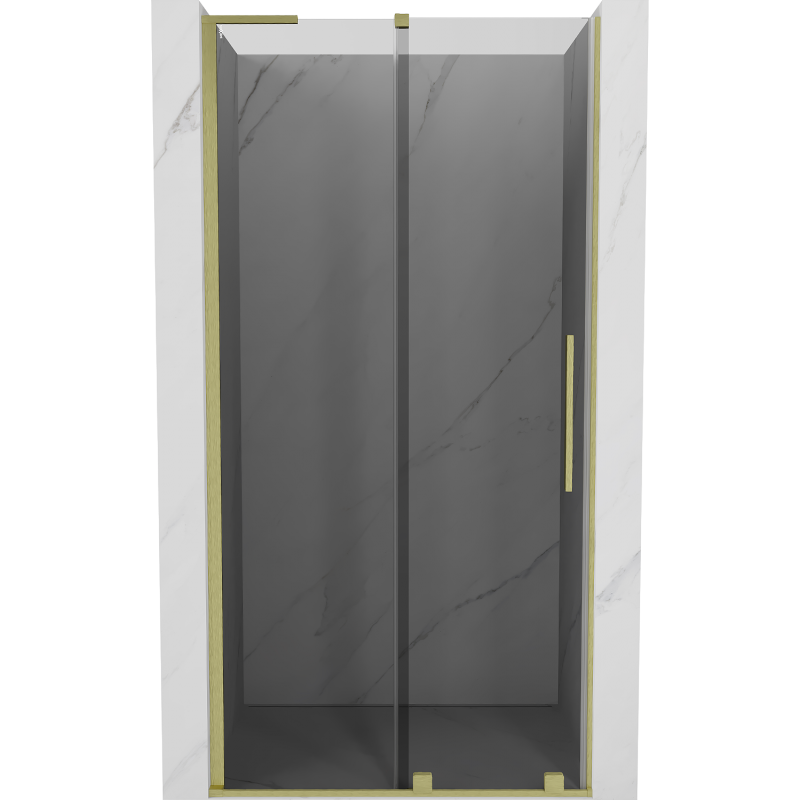 Mexen Velar L uși de duș glisante 120 cm, grafit, auriu periat - 871-120-003-41-55
